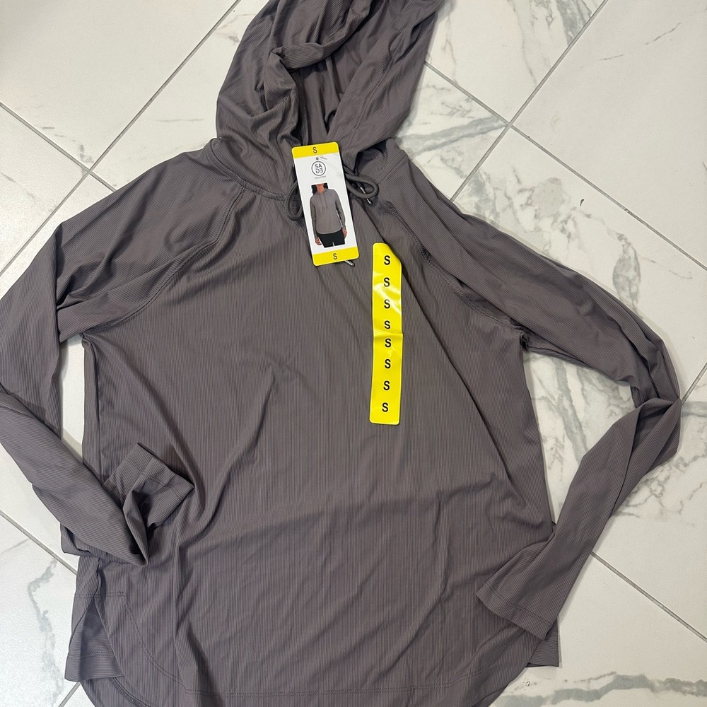 Women’s Long Sleeve Hooded Tee - Gray